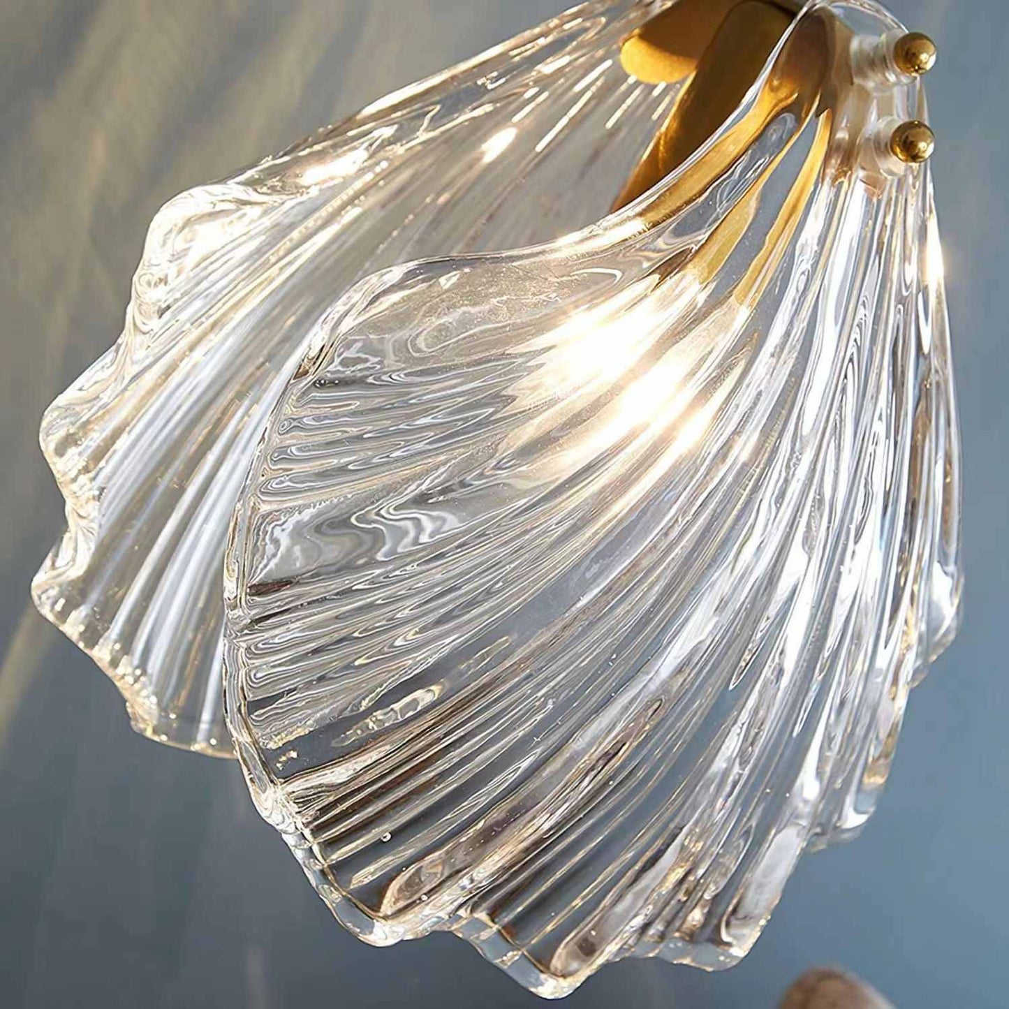 Vintage Seashell Glass Pendant light