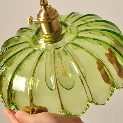 Vintage Lotus Glass Pendant Lamp