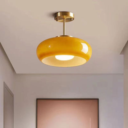 Vintage Bauhaus Glass Ceiling Lamp