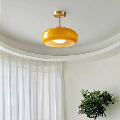 Vintage Bauhaus Glass Ceiling Lamp