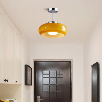 Vintage Bauhaus Glass Ceiling Lamp