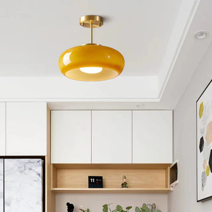 Vintage Bauhaus Glass Ceiling Lamp