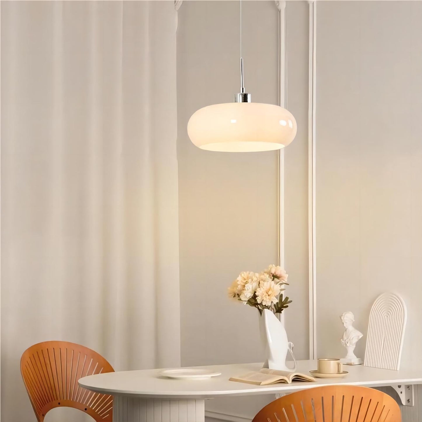 Vintage Bauhaus Glass Pendant Lamp