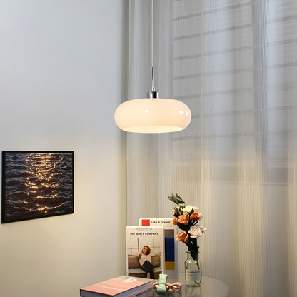 Vintage Bauhaus Glass Pendant Lamp
