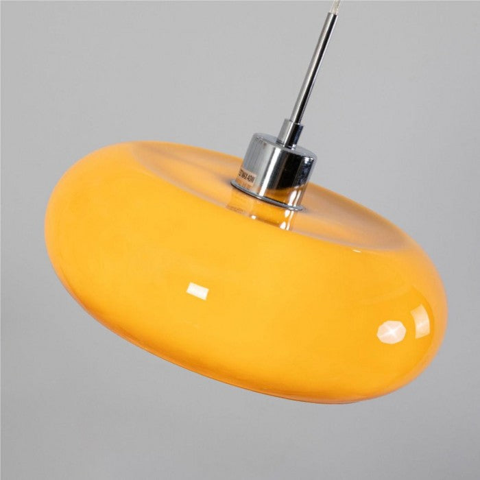 Vintage Bauhaus Glass Pendant Lamp