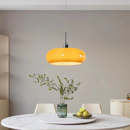 Vintage Bauhaus Glass Pendant Lamp