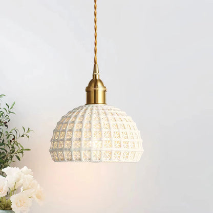 Vintage Ceramic Pendant Light