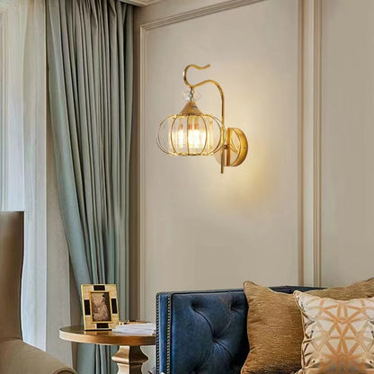 Vintage Luxury Lantern Crystal Wall Lamp
