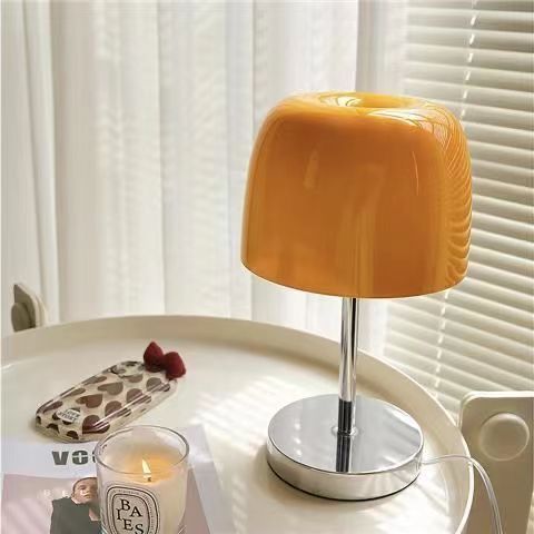 Vintage Minimalist Bauhaus Glass Table Lamp