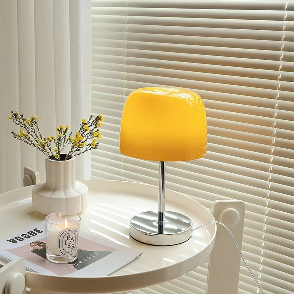 Vintage Minimalist Bauhaus Glass Table Lamp
