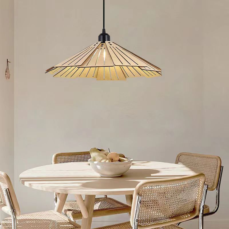Vintage Minimalist Wooden Pendant Lamp