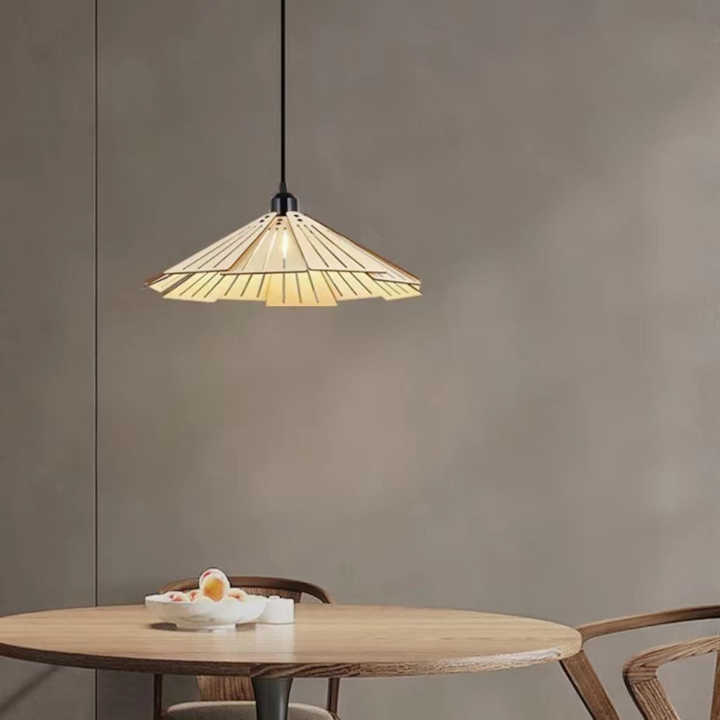 Vintage Minimalist Wooden Pendant Light