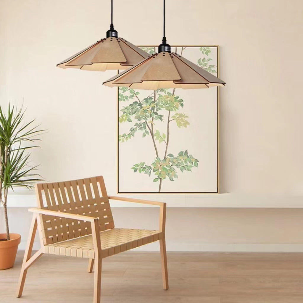 Vintage Minimalist Wooden Pendant Lamp