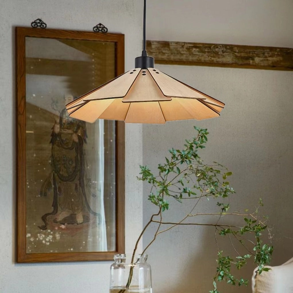 Vintage Minimalist Wooden Pendant Lamp