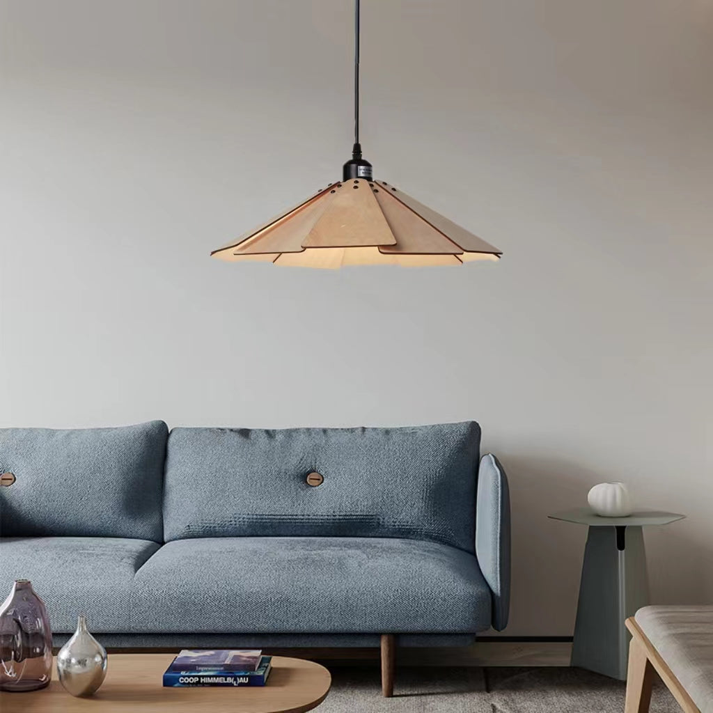 Vintage Minimalist Wooden Pendant Lamp
