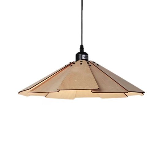 Vintage Minimalist Wooden Pendant Light