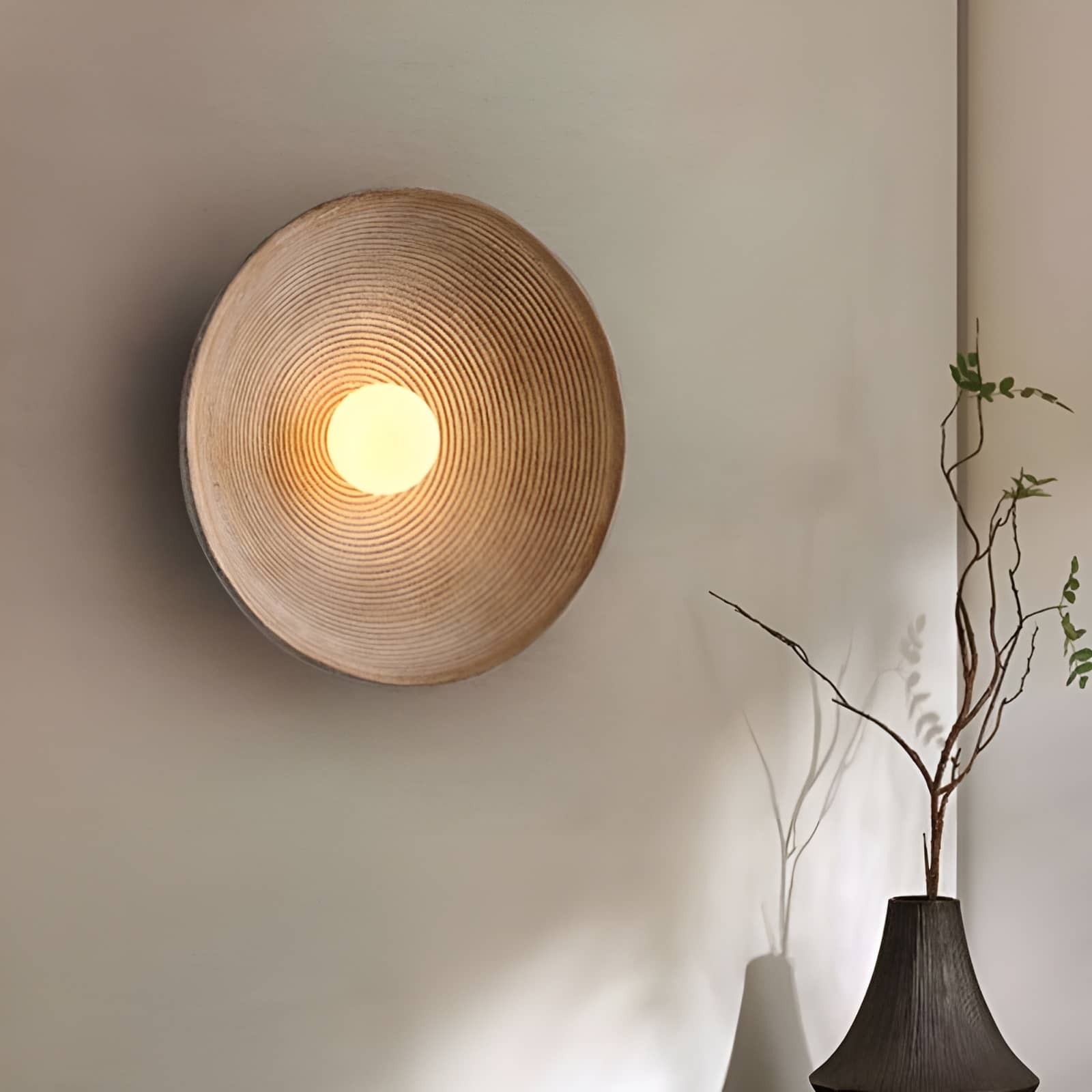 Vintage Swirl Resin Circular Wall Light