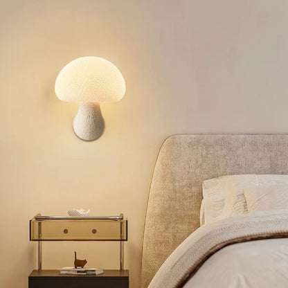 Wabi Sabi Style Resin Mushroom Wall Light