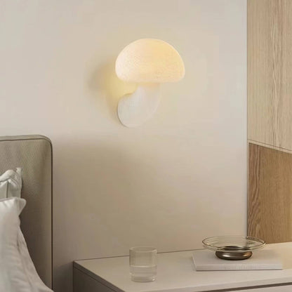 Wabi Sabi Style Resin Mushroom Wall Light