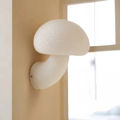 Wabi Sabi Style Resin Mushroom Wall Lamp