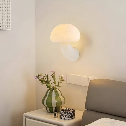 Wabi Sabi Style Resin Mushroom Wall Light