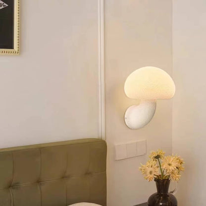 Wabi Sabi Style Resin Mushroom Wall Lamp