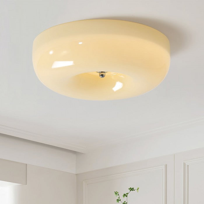 Modern Bauhaus Cream Pudding Ceiling Lamp