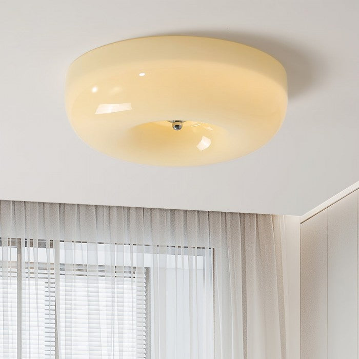 Modern Bauhaus Cream Pudding Ceiling Lamp