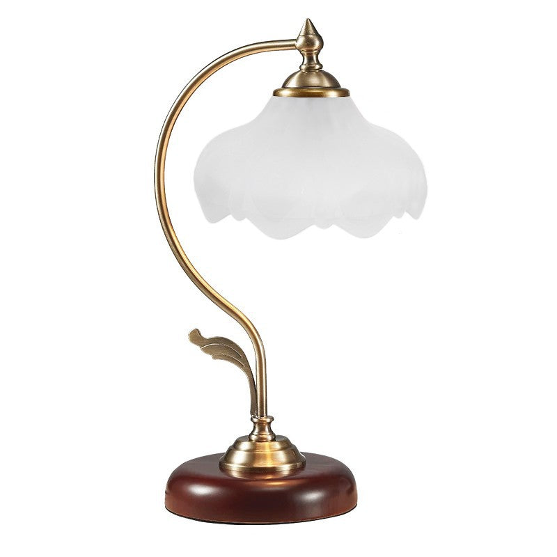 Retro Classic Flower Glass Table Lamp